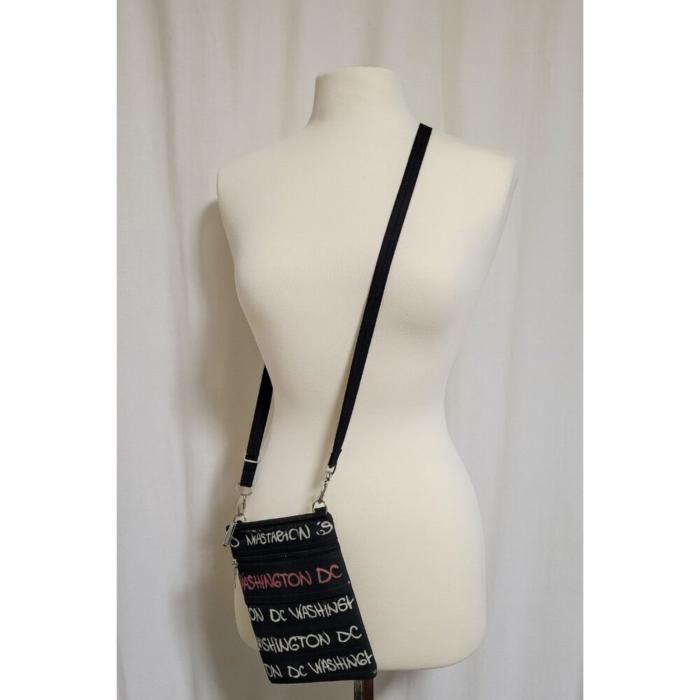 NEW Robin Ruth Washington DC Crossbody Purse Blk Red Americana Bag Utility Urban